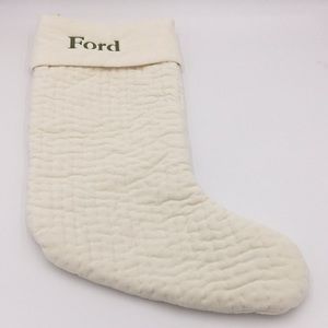 Pottery Barn Velvet Christmas Stocking “Ford”